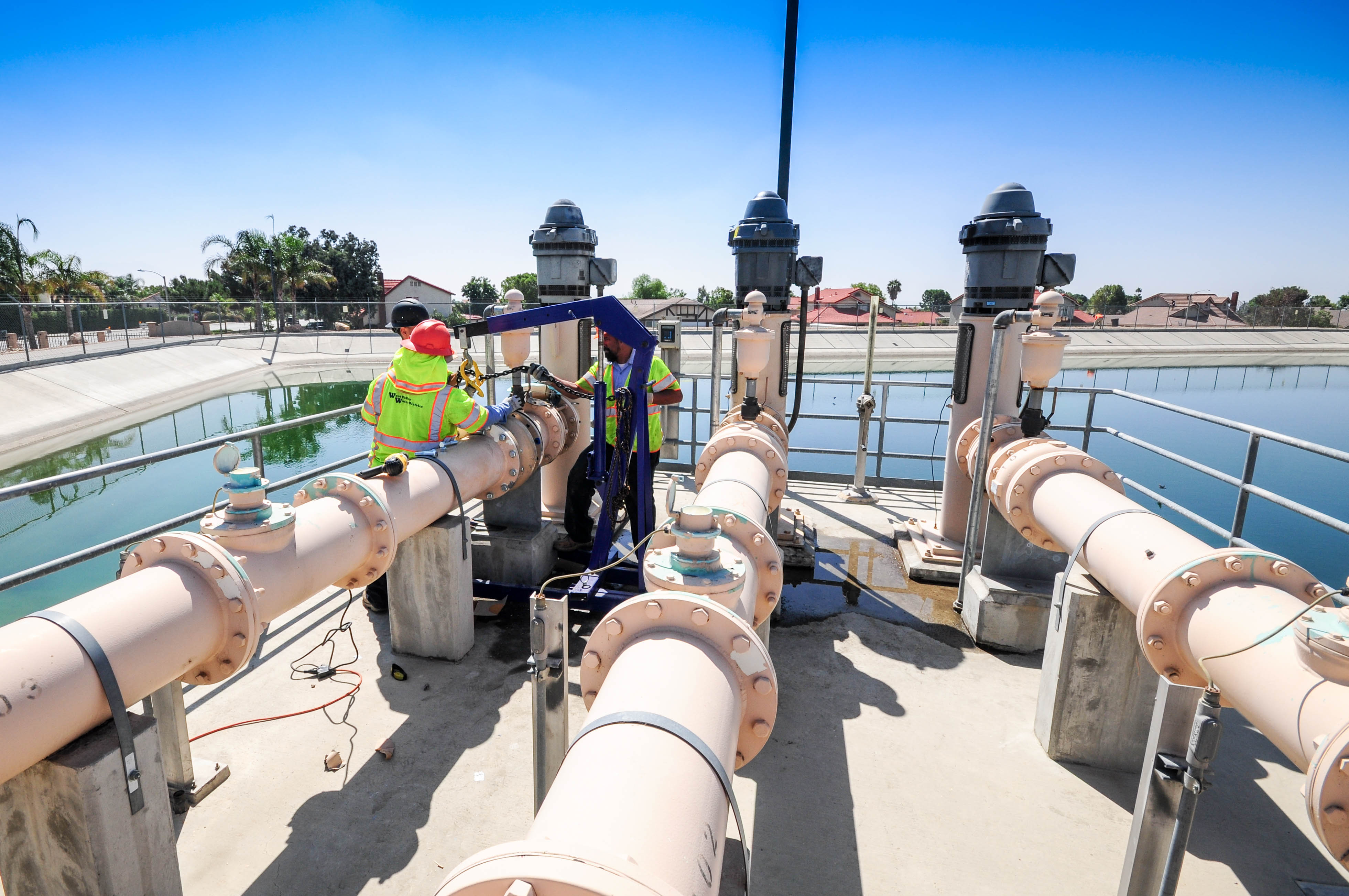 WVWD staff performing maintenance on infrastructure